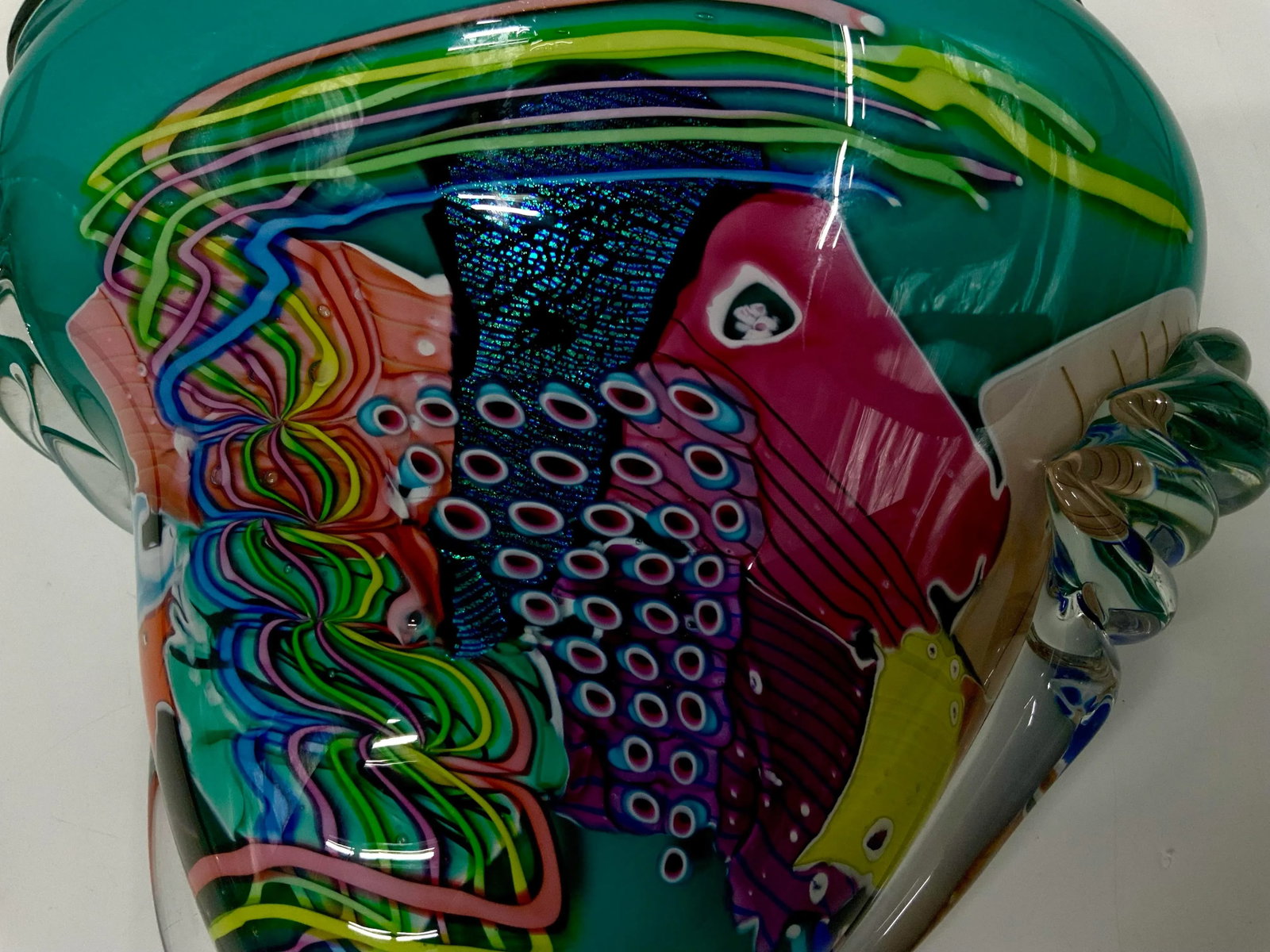 Oceanic Wave Hand Blown Vase by Peter Ridabock - 7