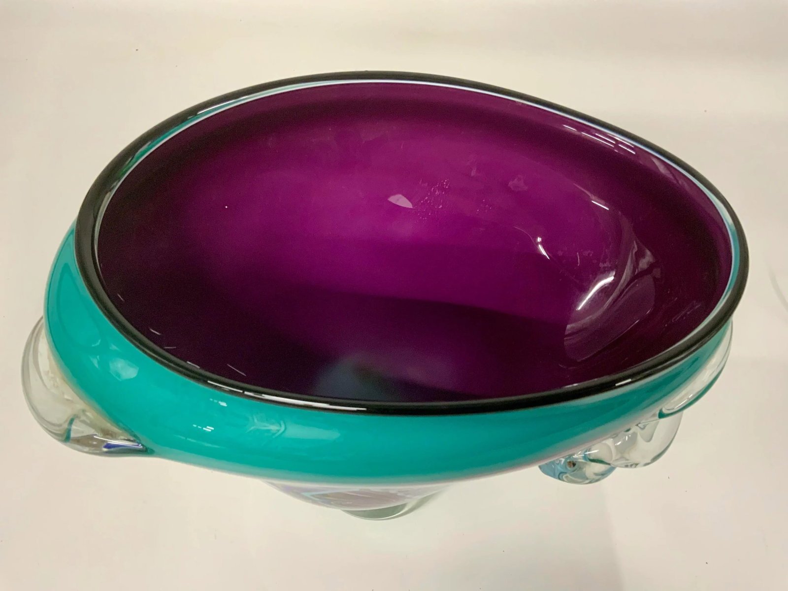 Oceanic Wave Hand Blown Vase by Peter Ridabock - 9