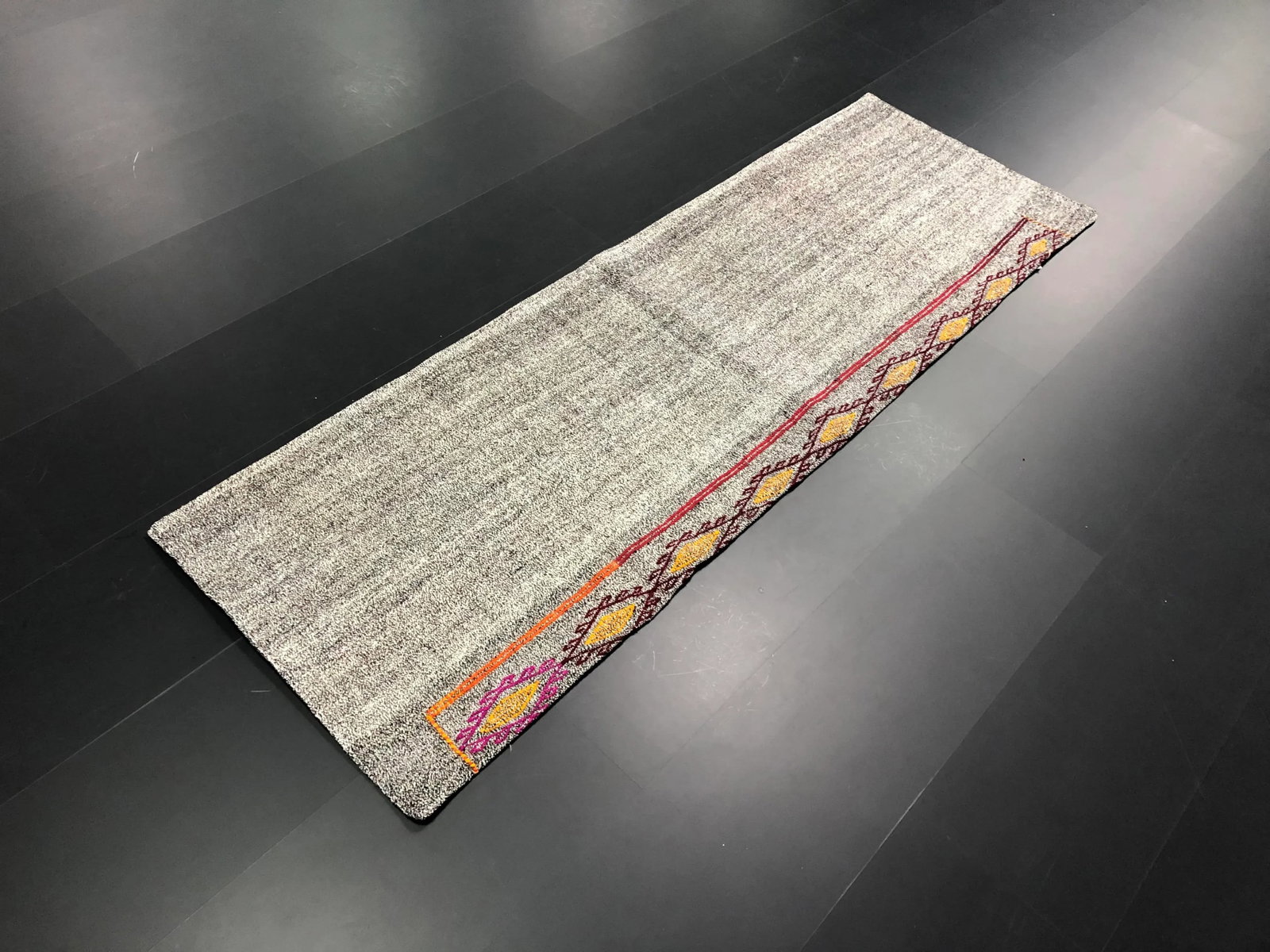 Vintage Turkish Handwoven Aztec Corridor Kilim Rug - 2'3'' * 7'3'' - 2
