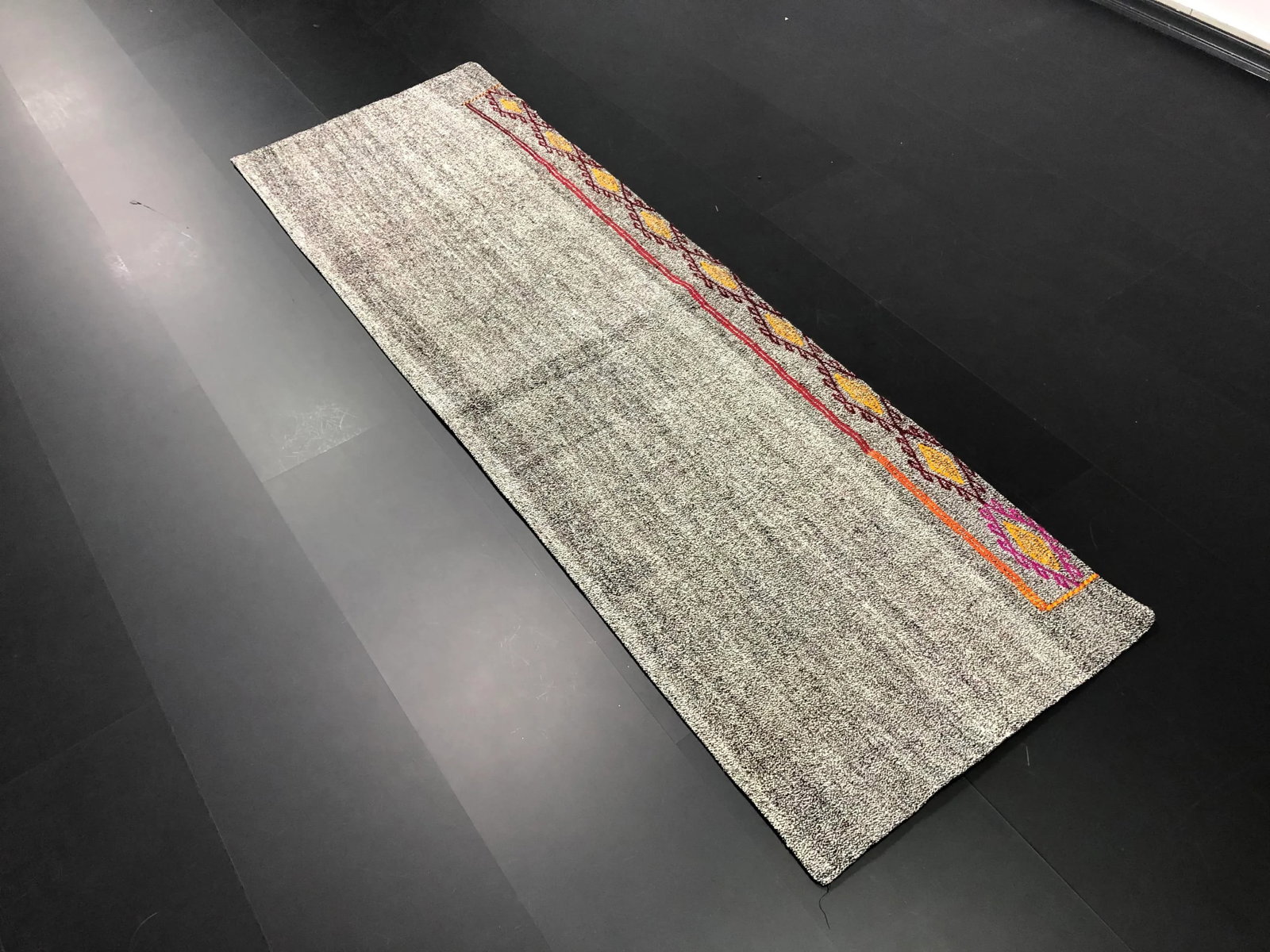 Vintage Turkish Handwoven Aztec Corridor Kilim Rug - 2'3'' * 7'3'' - 5