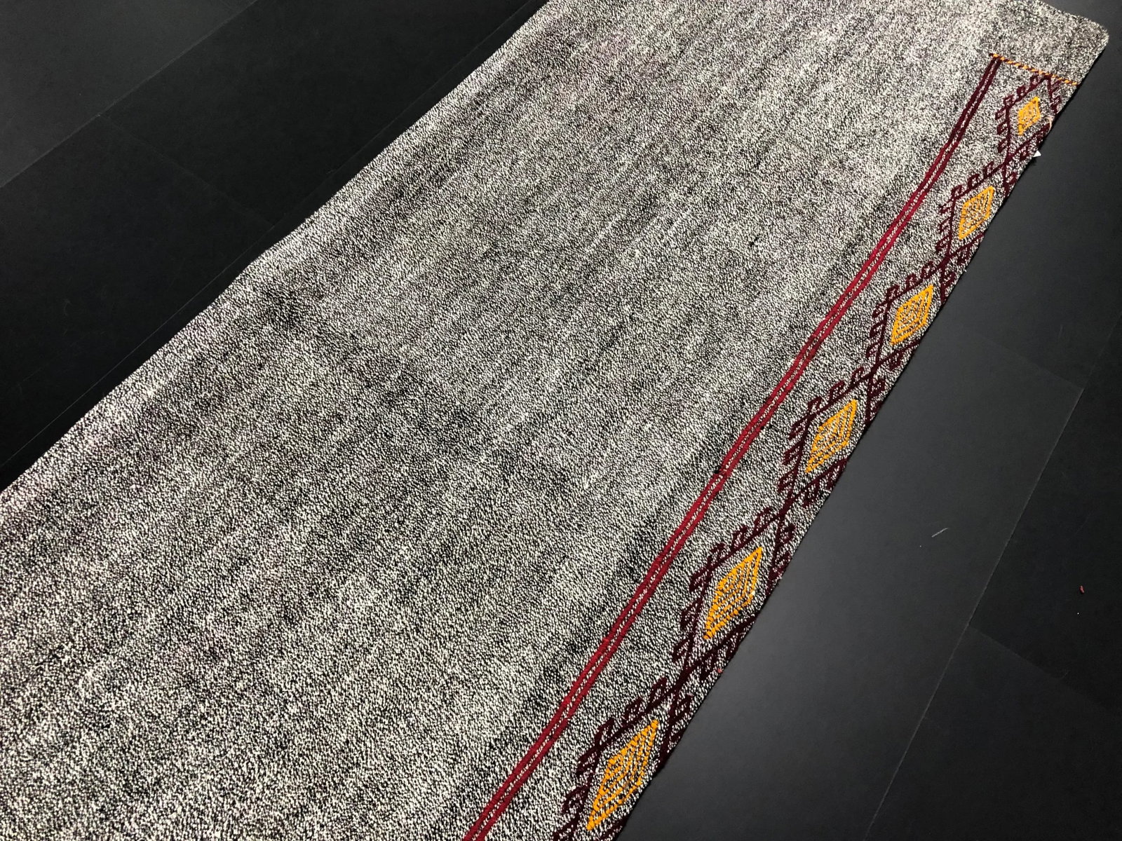 Vintage Turkish Handwoven Aztec Corridor Kilim Rug - 2'3'' * 7'3'' - 7