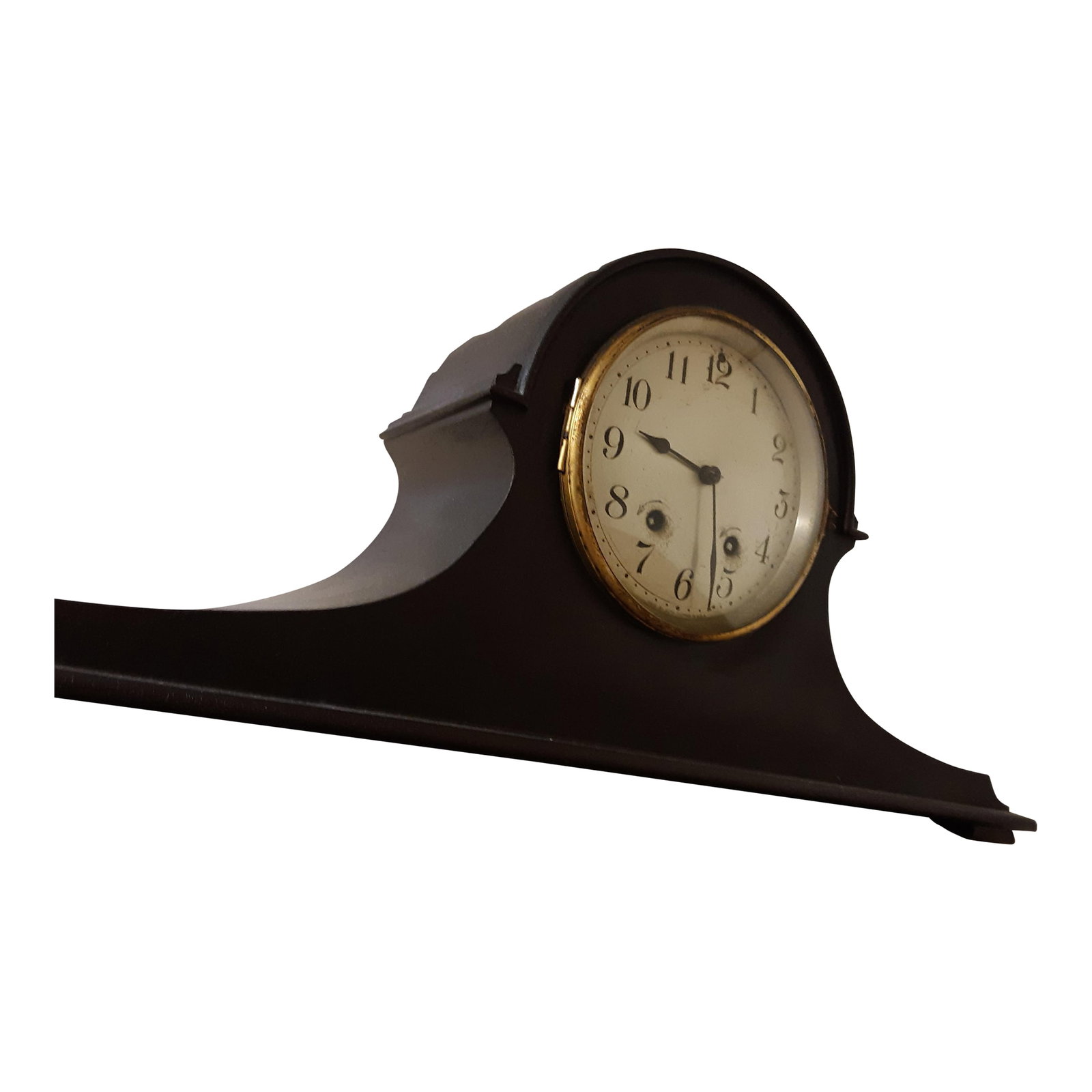 Seth Thomas Mantel Clock: Seth Thomas mantel clock from a private collection. Professionally serviced in 2012; stored in a climate-controlled environment and kept unwound to preserve the movement. Original finish and