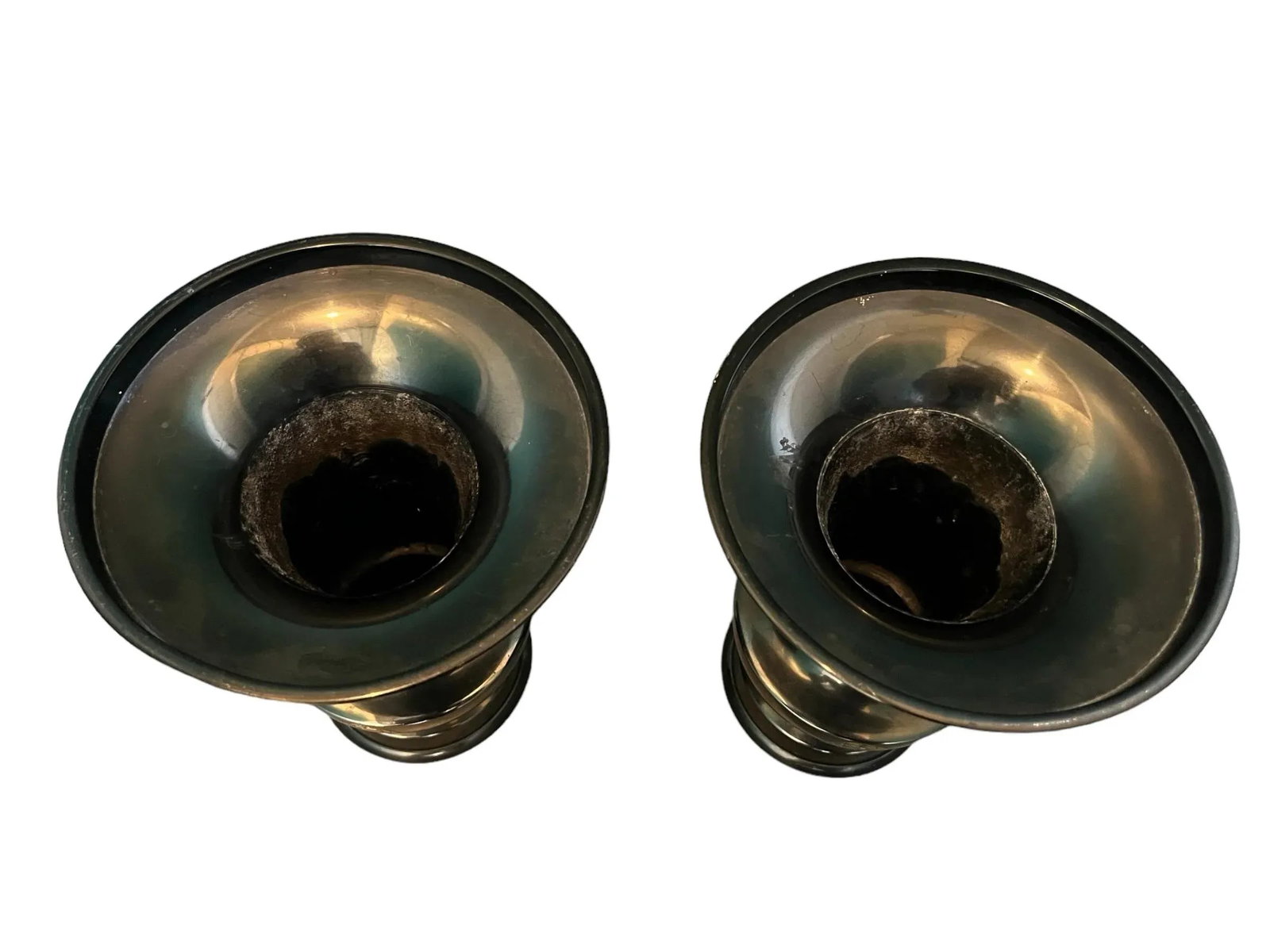 1950s Japanese Buddhist Altar Fitting/Vase - a Pair - 5