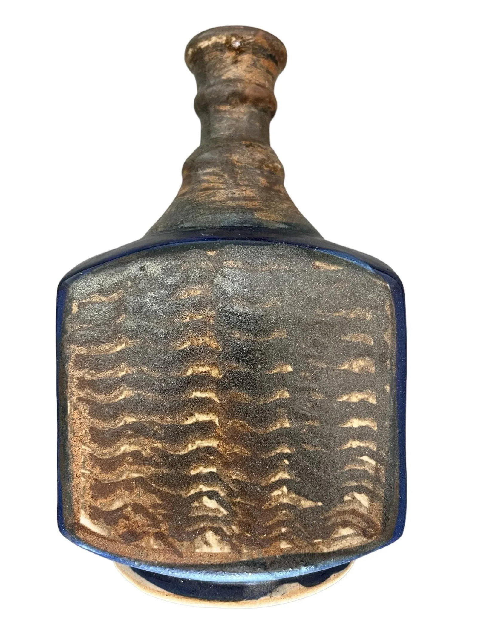 1970s Vintage Ken Edward's Tonala Hand Painted Vase / Bottle - 2