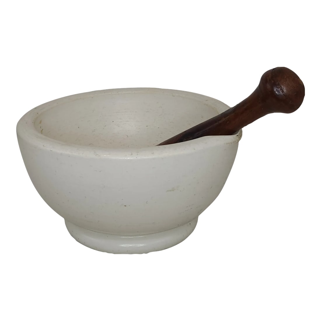 Antique English Ceramic Mortar and Pestle - 2 Pieces (1 of 12)