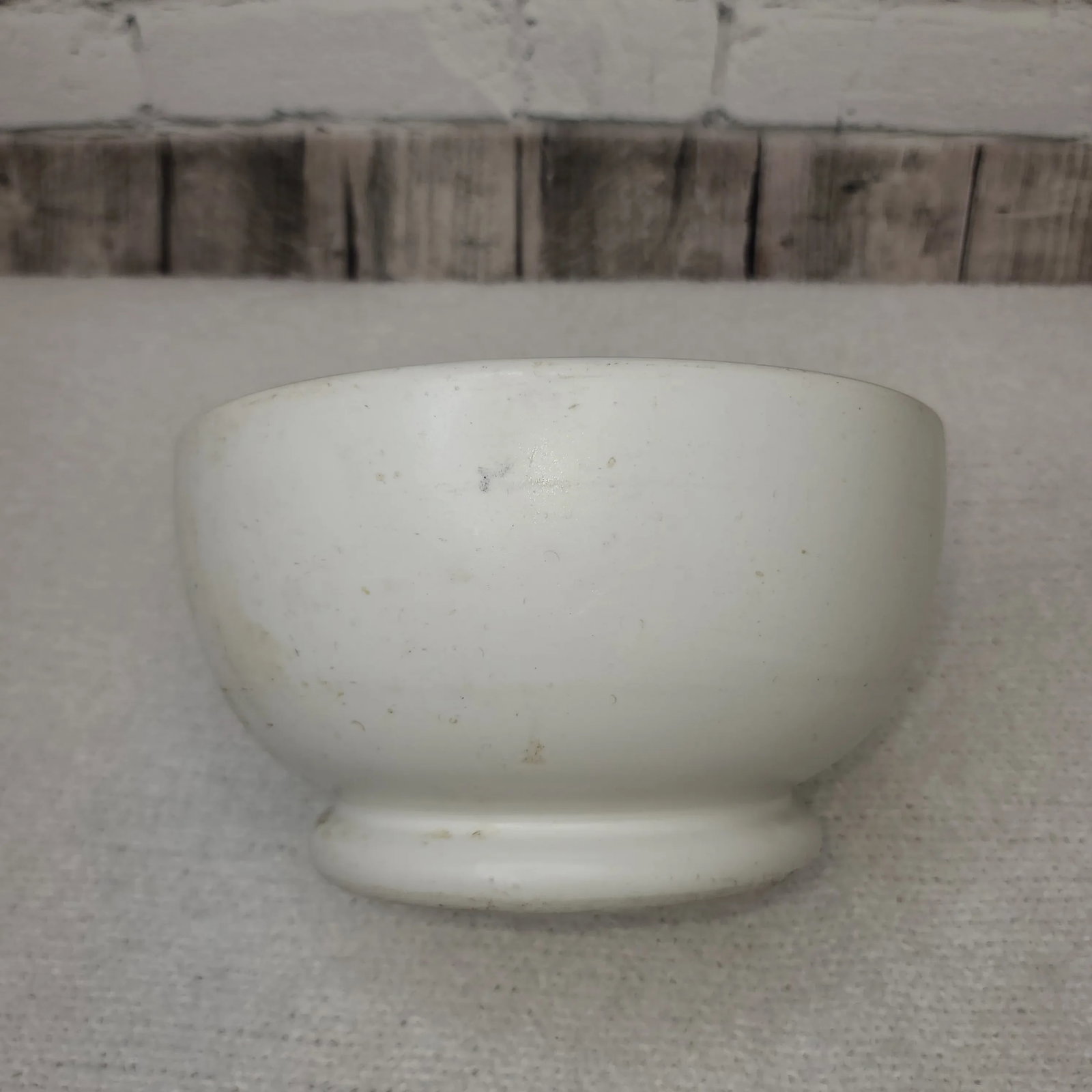 Antique English Ceramic Mortar and Pestle - 2 Pieces - 9