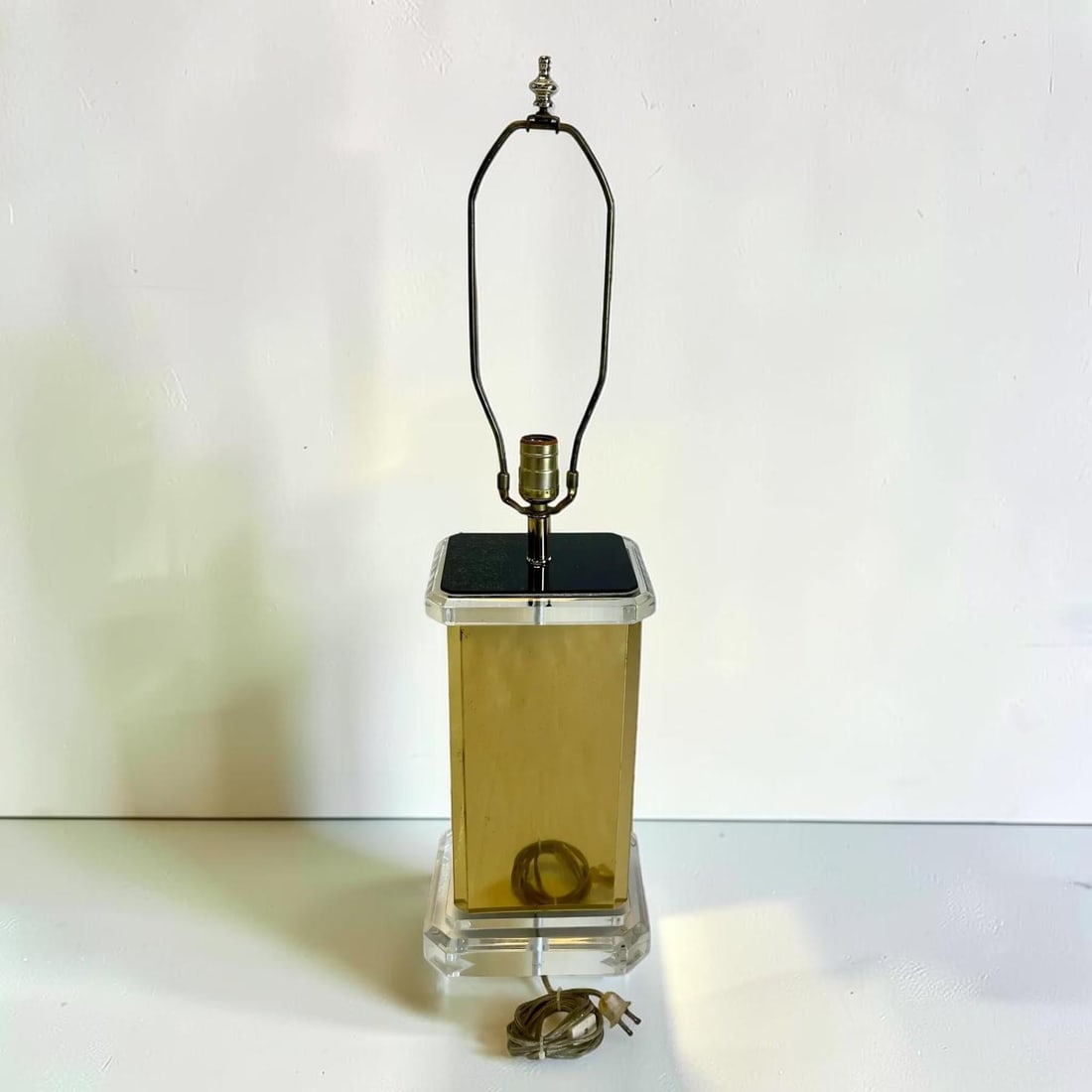 Brass and Lucite Table Lamp - 2