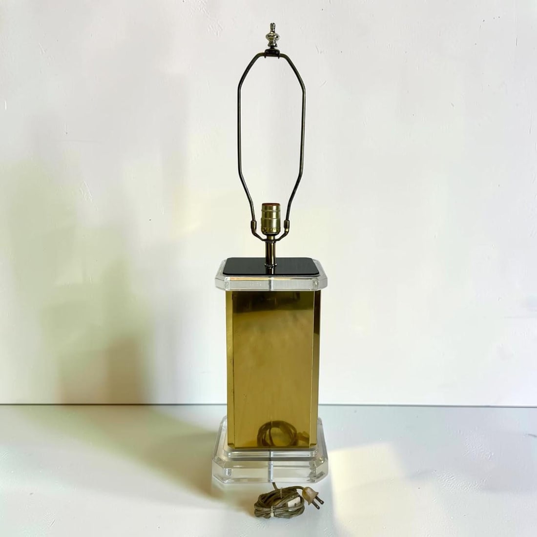 Brass and Lucite Table Lamp - 4