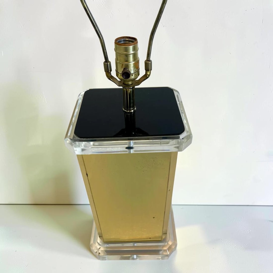 Brass and Lucite Table Lamp - 5