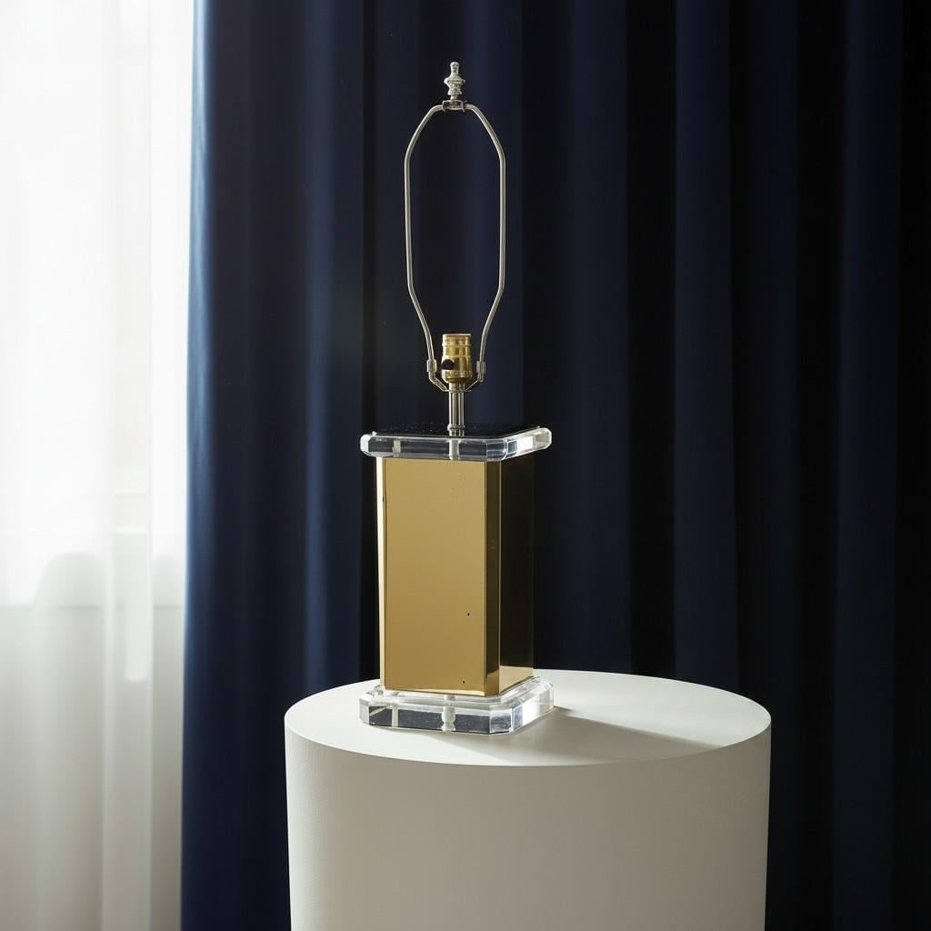 Brass and Lucite Table Lamp - 7
