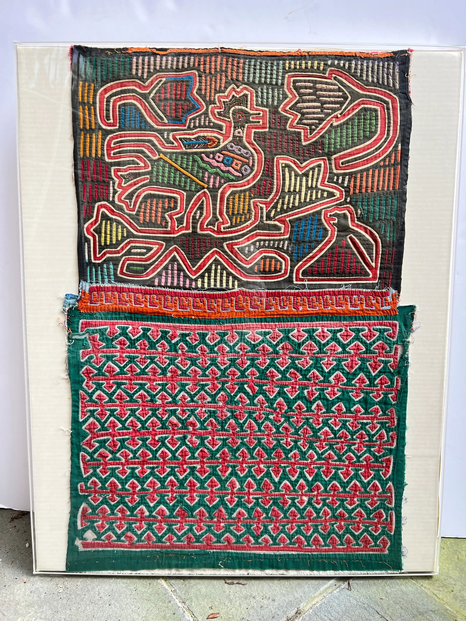 Vintage Framed Mola Textiles - 2