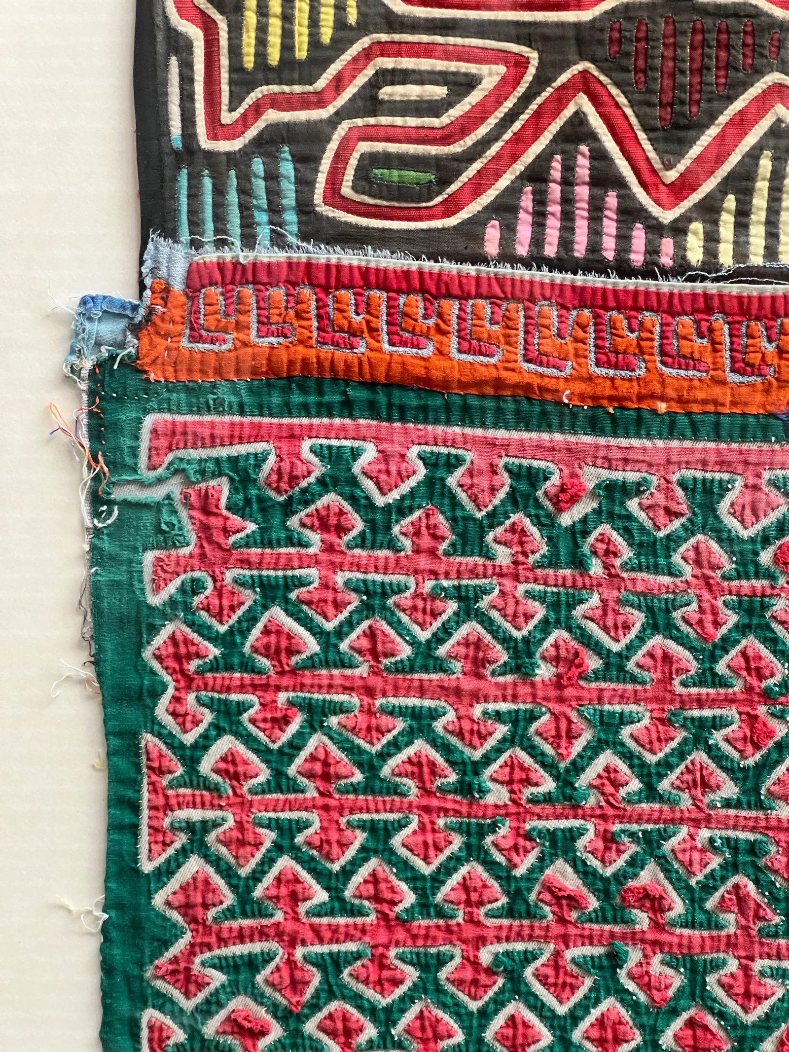 Vintage Framed Mola Textiles - 3