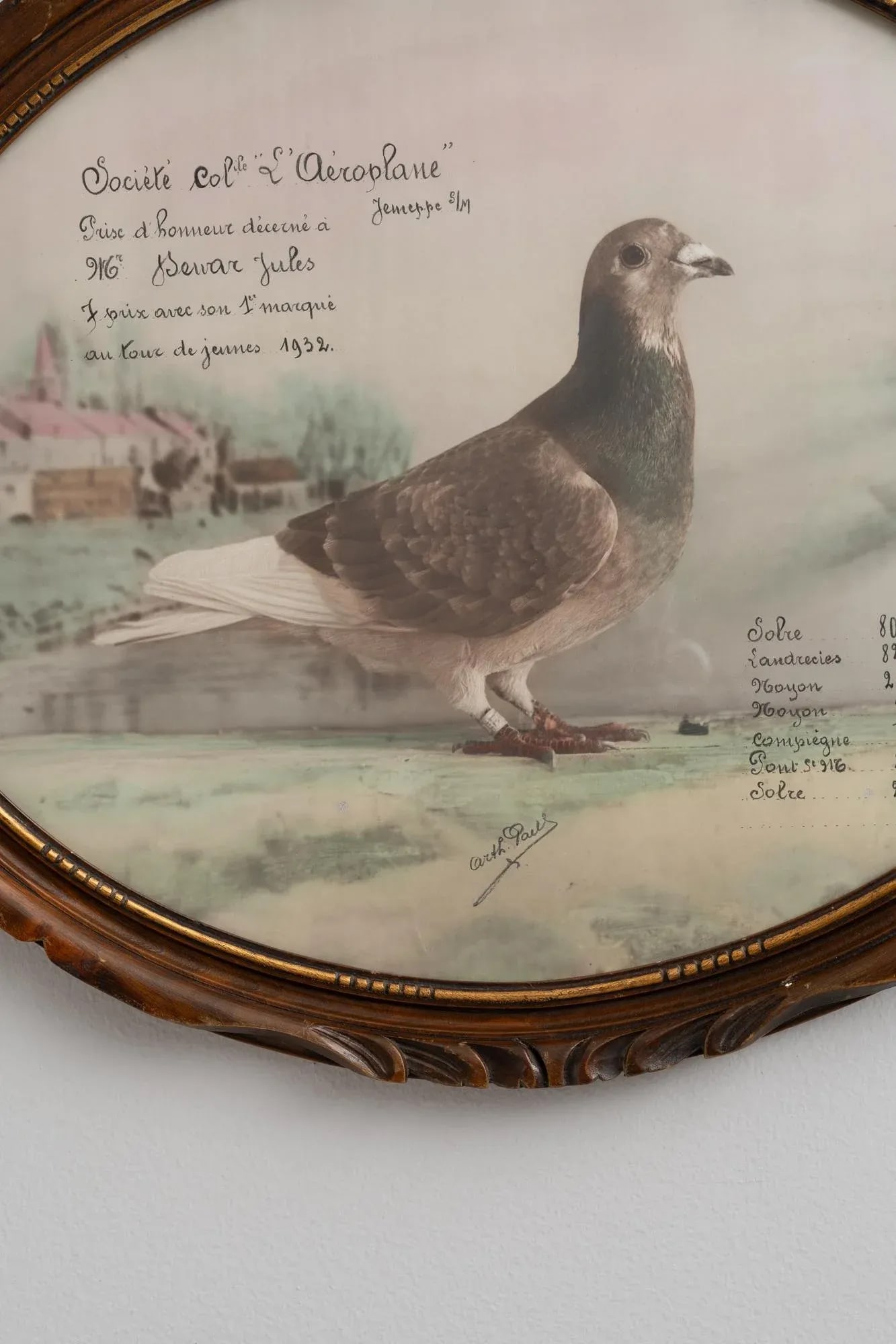 20th Century Belgian Artwork With Wooden Frame - 10