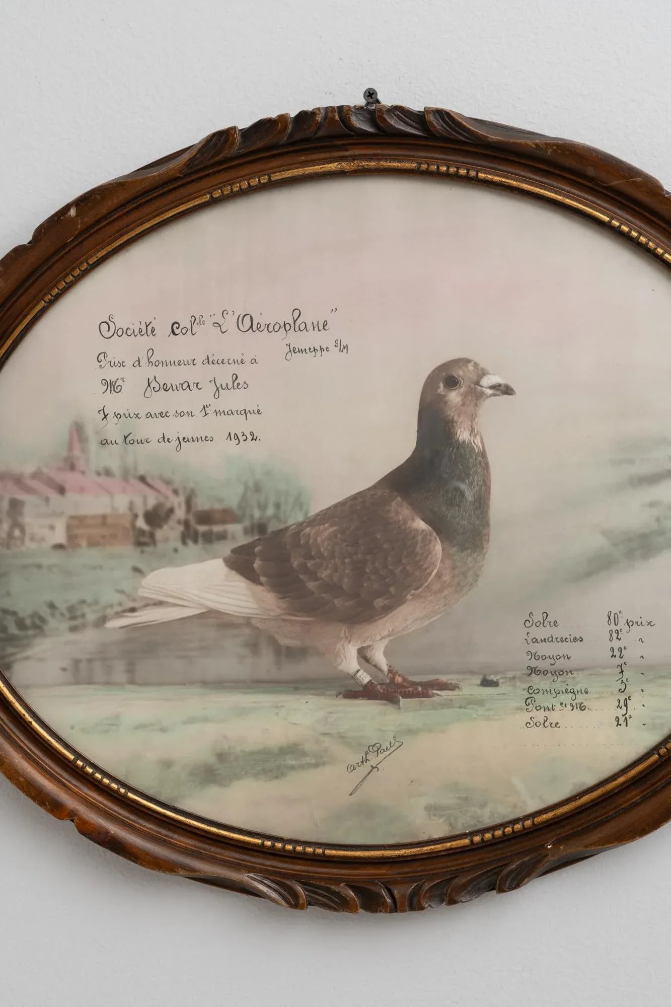 20th Century Belgian Artwork With Wooden Frame - 2