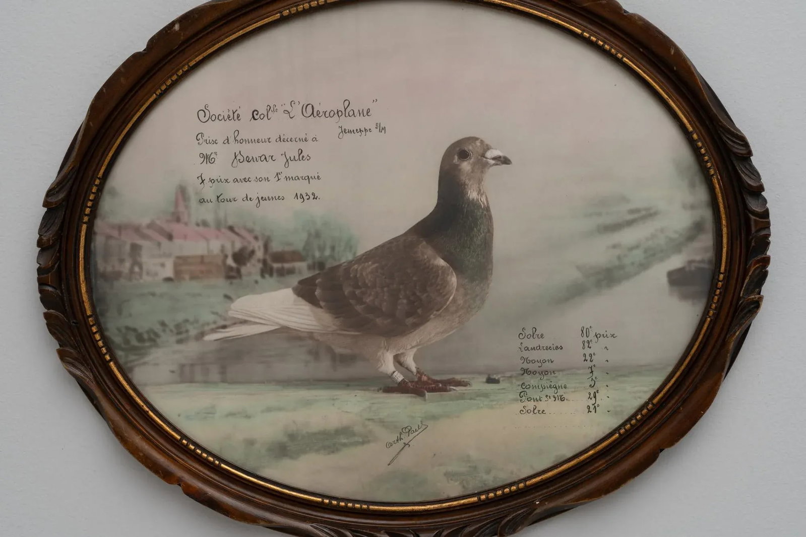 20th Century Belgian Artwork With Wooden Frame - 3