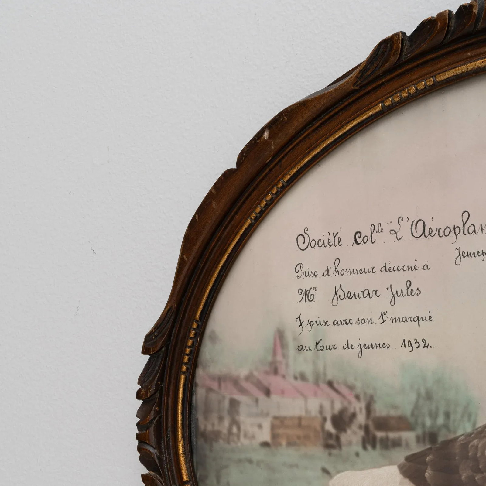 20th Century Belgian Artwork With Wooden Frame - 6
