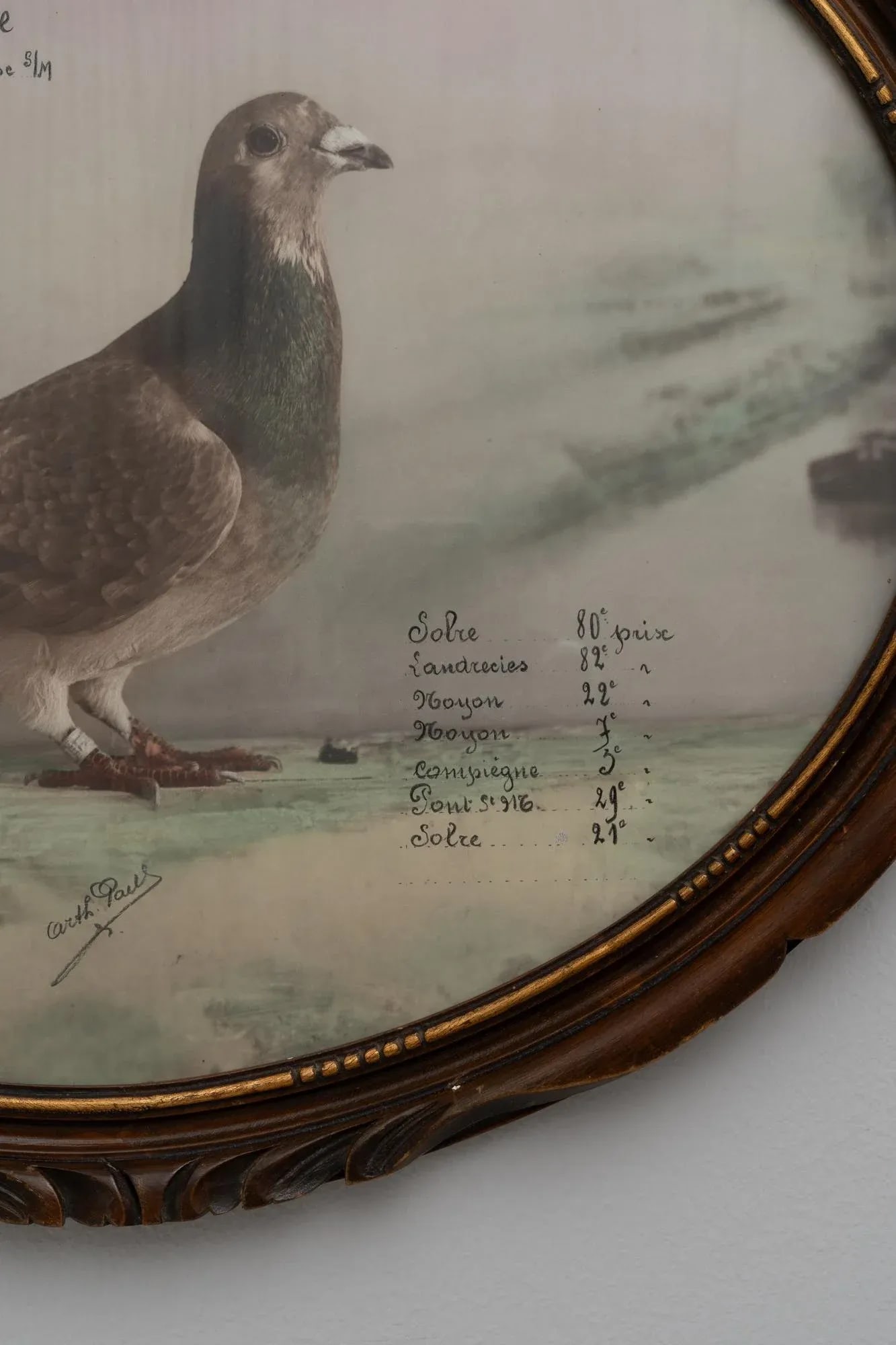 20th Century Belgian Artwork With Wooden Frame - 8