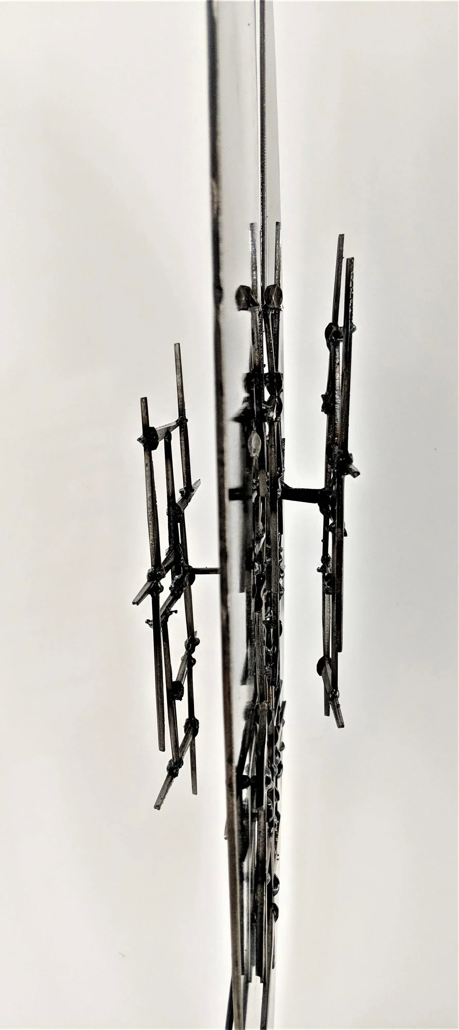 Abstract Modernist Steel and Mason Nail Sculpture - 11