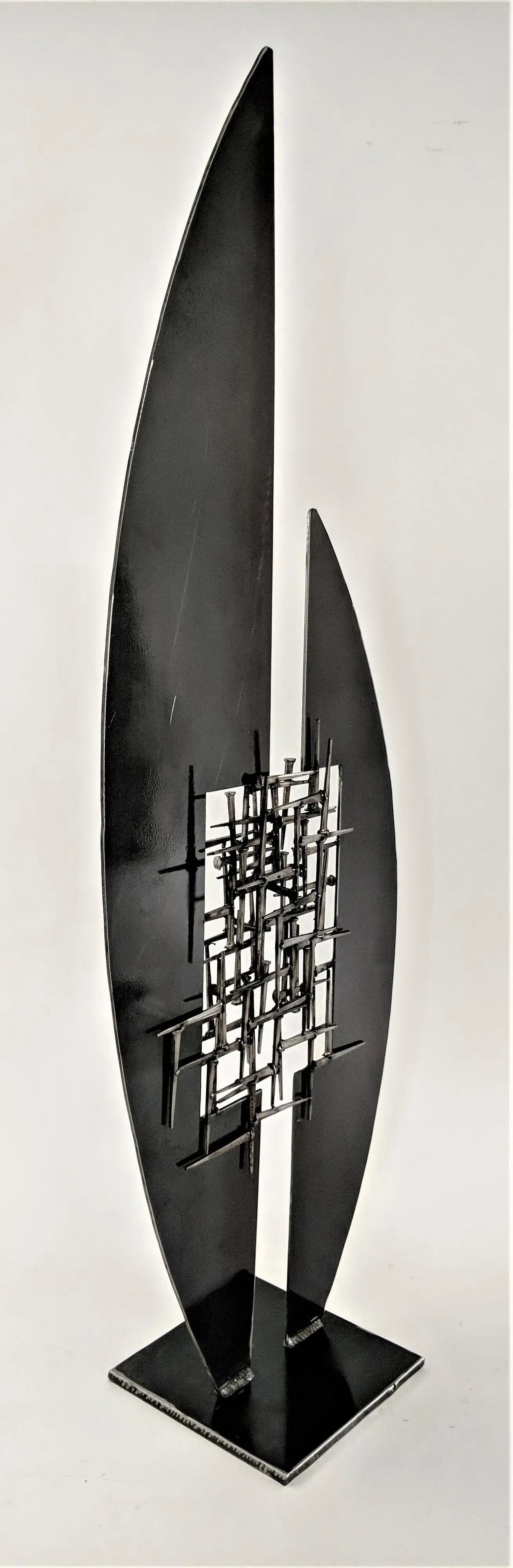 Abstract Modernist Steel and Mason Nail Sculpture - 2