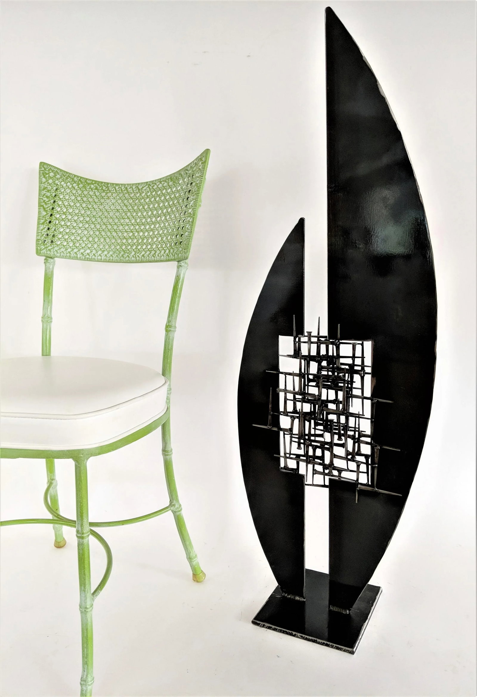 Abstract Modernist Steel and Mason Nail Sculpture - 4