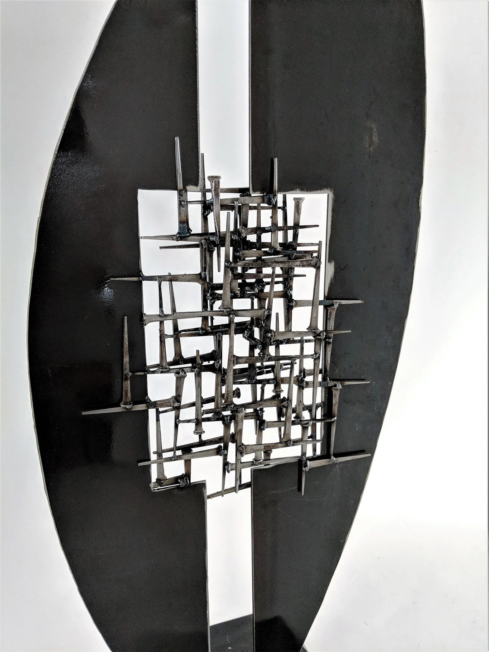 Abstract Modernist Steel and Mason Nail Sculpture - 6