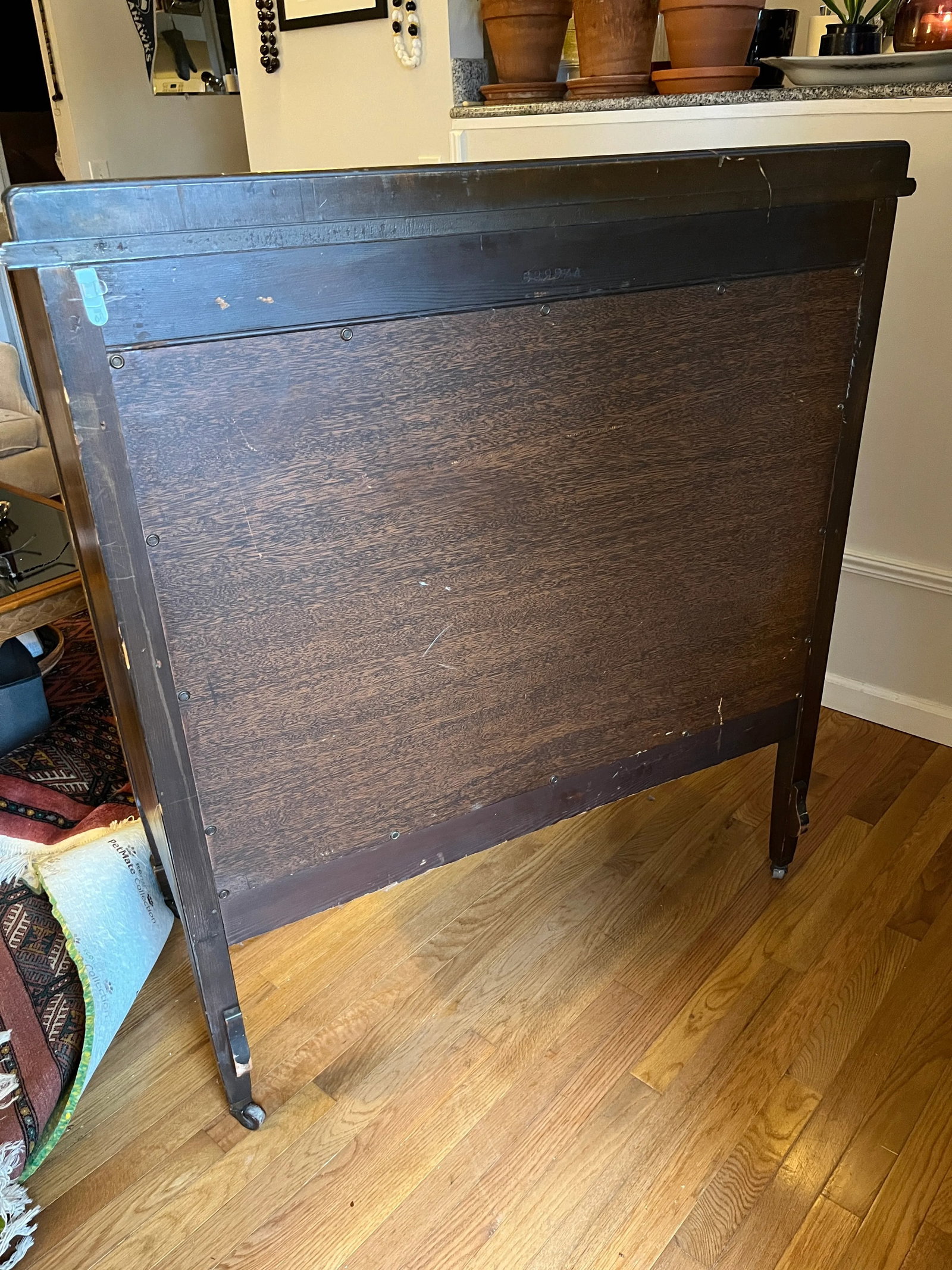 Antique Mahogany 4 Drawer Dresser With Casters. By Charles R Sligh - 8