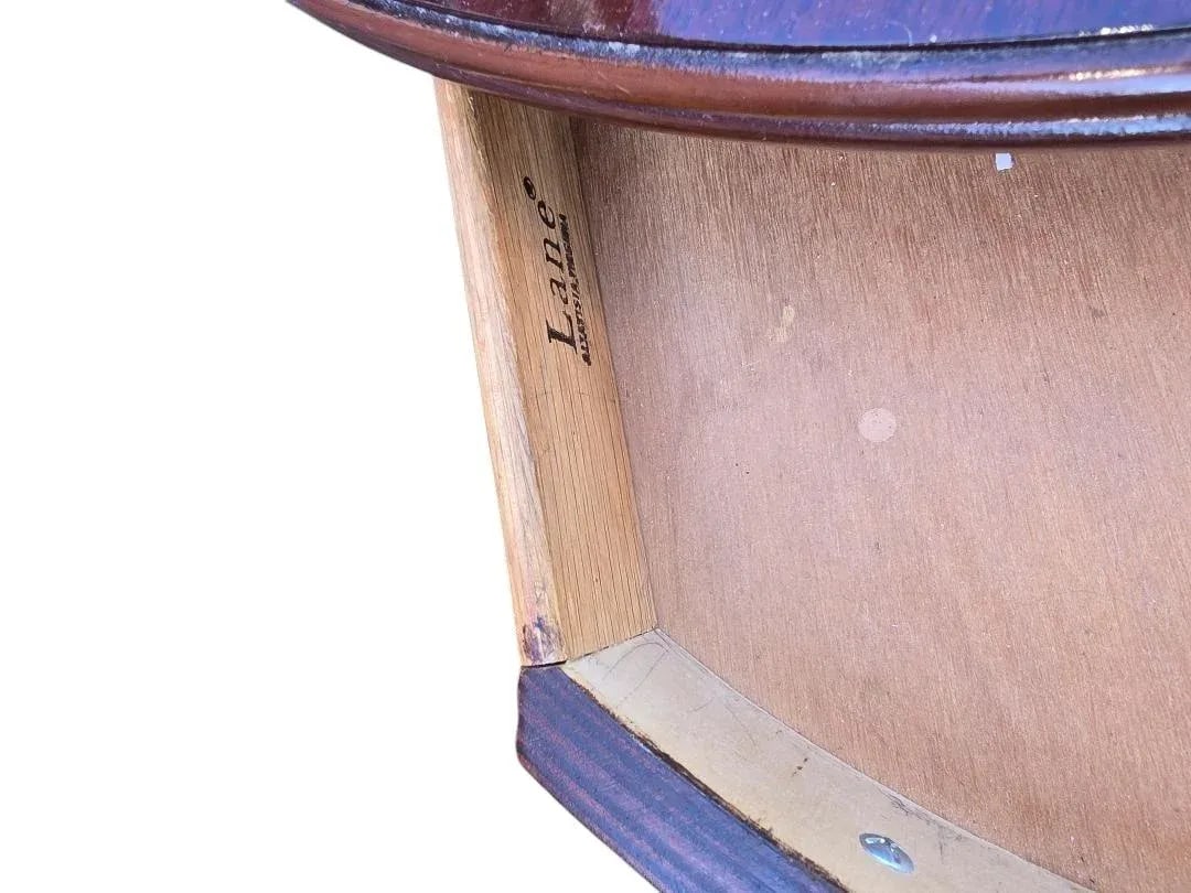Mid Century Modern Vintage Lane Round Drum Table - 3