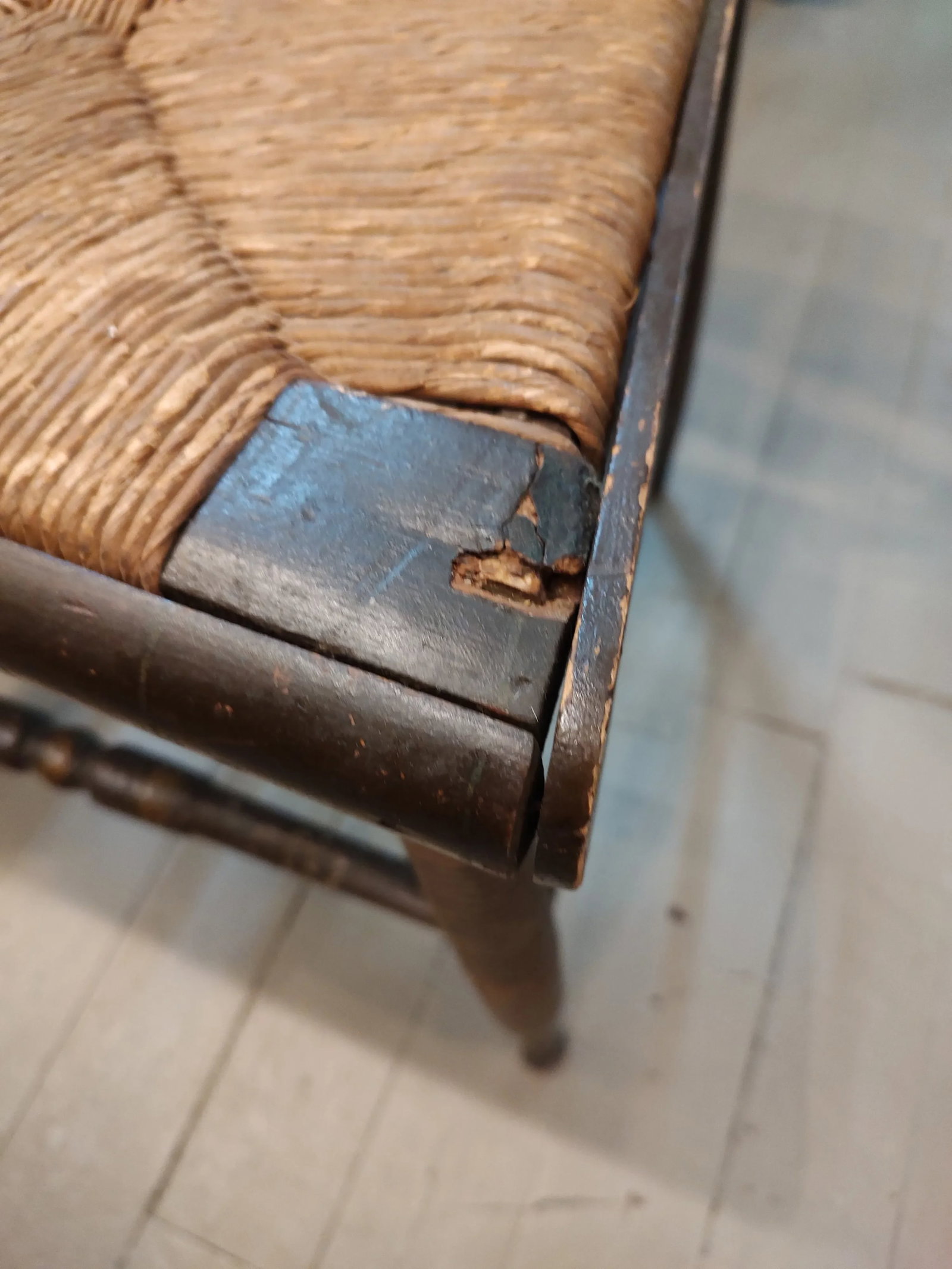 Pair of 19th Century Painted Eagle on Globe Motif Rush Seat Hitchcock Style Chairs - 5