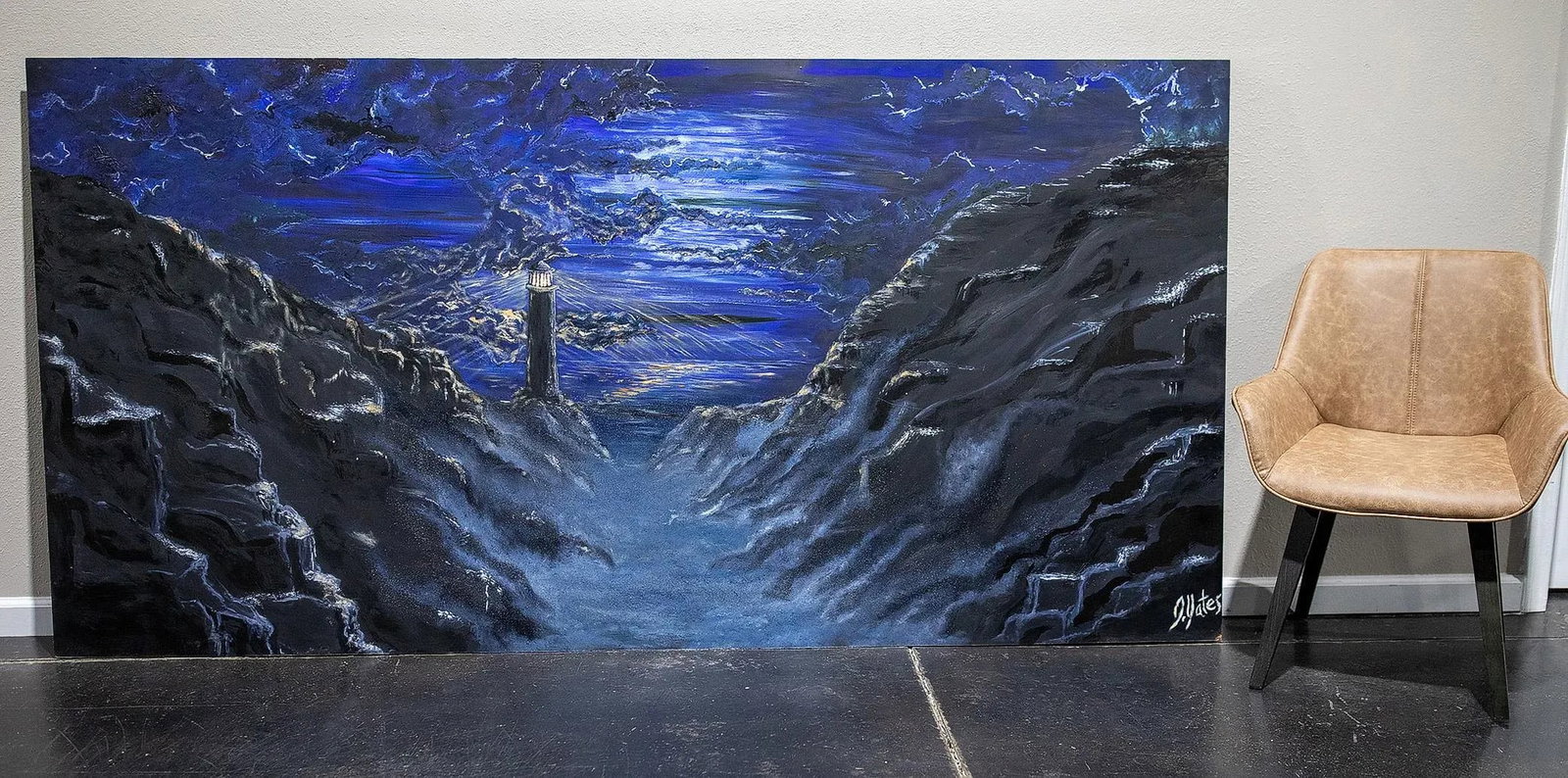 A Light in the Darkness, Original Painting - 6