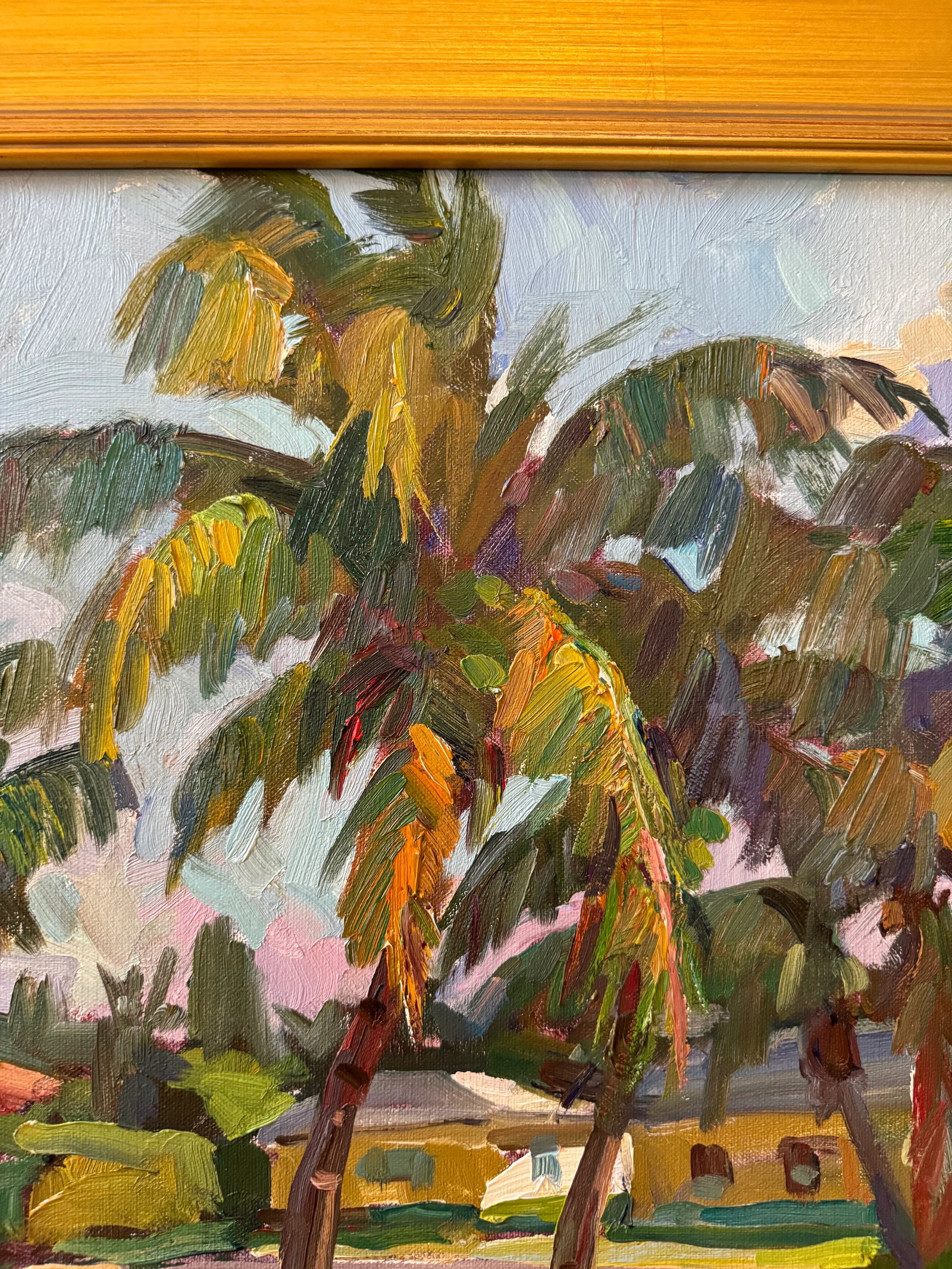 "Little Palms" Oil on canvas by James P. Kerr, Framed - 2