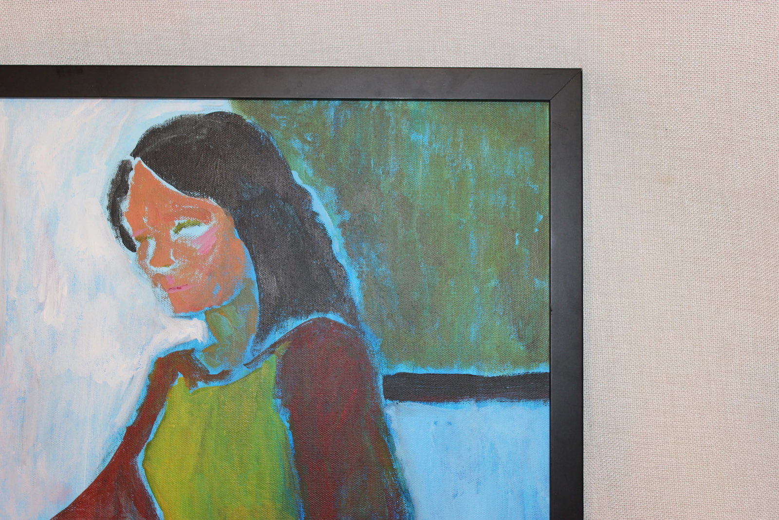 Original Abstract Oil Painting of a Woman, Signed by Artist - 6