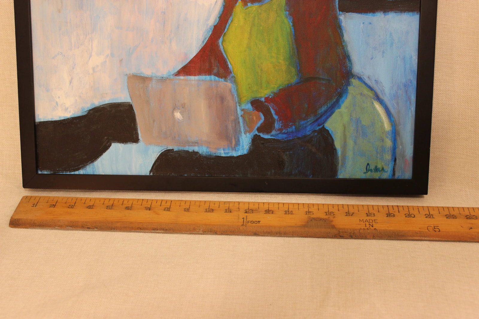 Original Abstract Oil Painting of a Woman, Signed by Artist - 8
