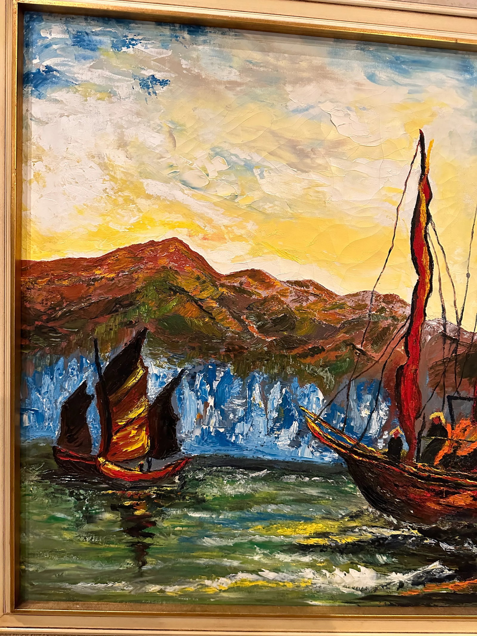 Hong Kong Harbor Original Oil Painting - 2