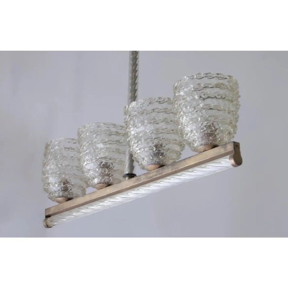 1950s Murano Glass Ceiling Light Attributed to Barovier - 2