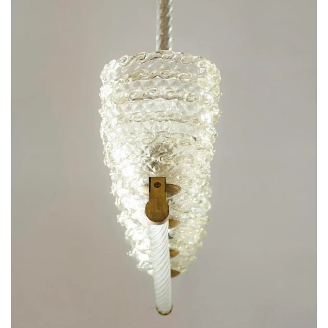 1950s Murano Glass Ceiling Light Attributed to Barovier - 3