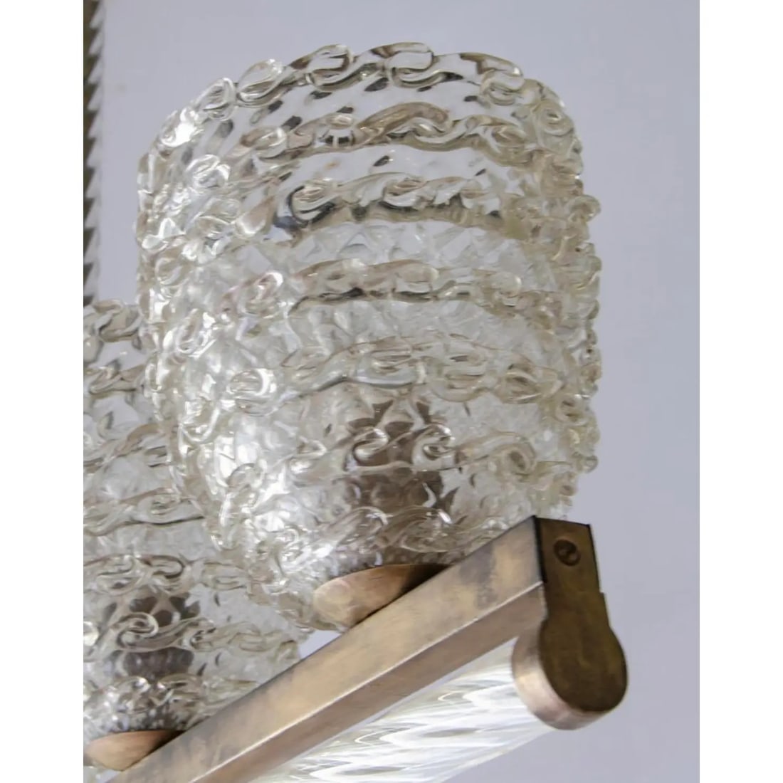 1950s Murano Glass Ceiling Light Attributed to Barovier - 4