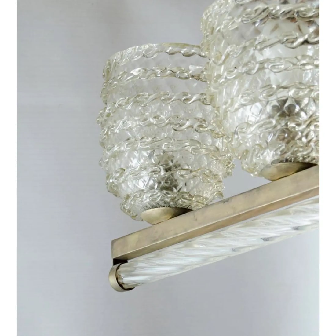 1950s Murano Glass Ceiling Light Attributed to Barovier - 6