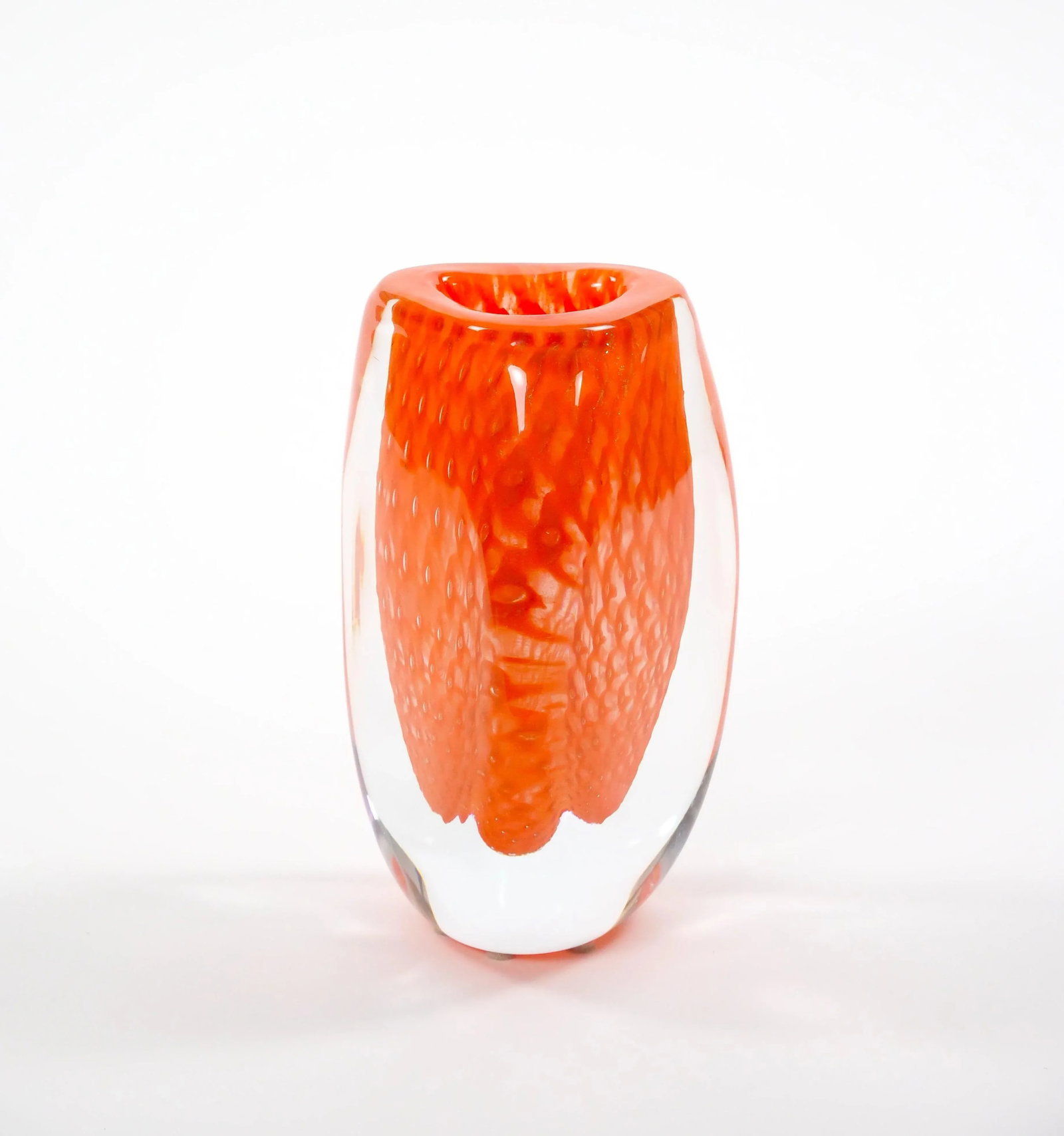 Mid-Century Modern Murano Mouth-Blown Geometric Shape Vase by Giampaolo/ Italy - 2