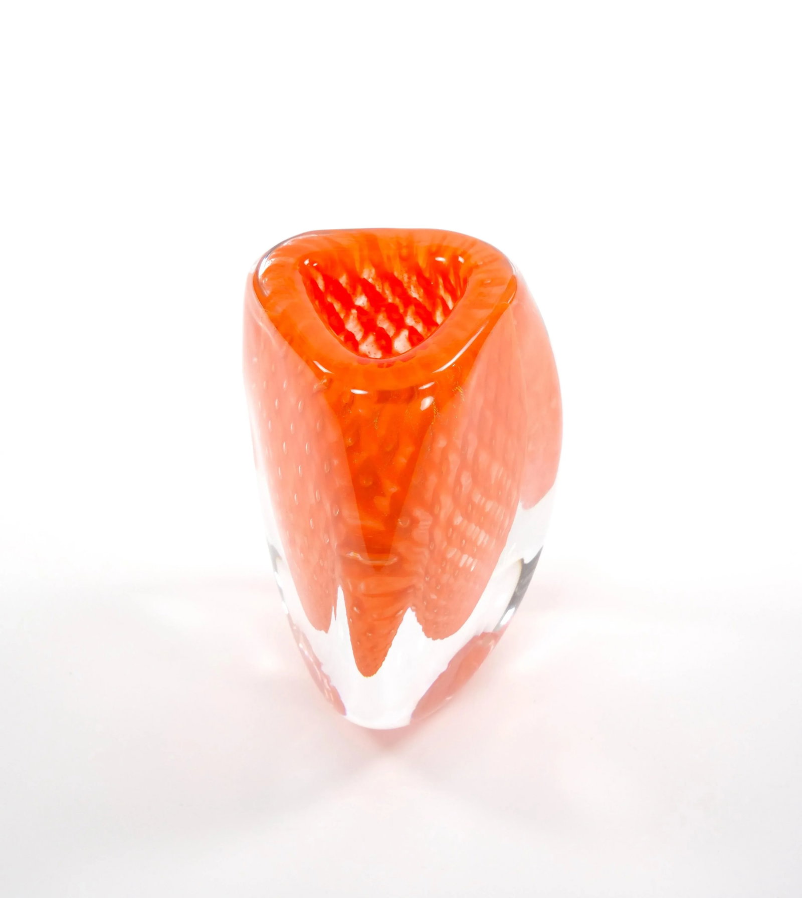 Mid-Century Modern Murano Mouth-Blown Geometric Shape Vase by Giampaolo/ Italy - 3