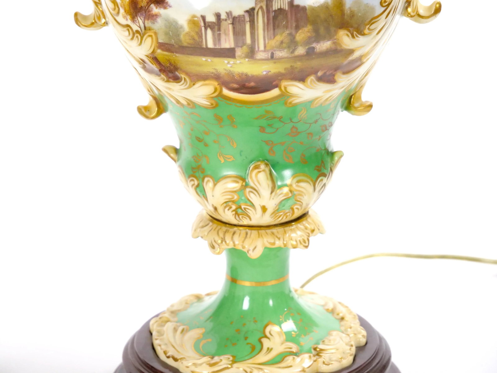 Early 20th Century Royal Worcester Hand-Painted and Gilt Porcelain Table Lamps - 6