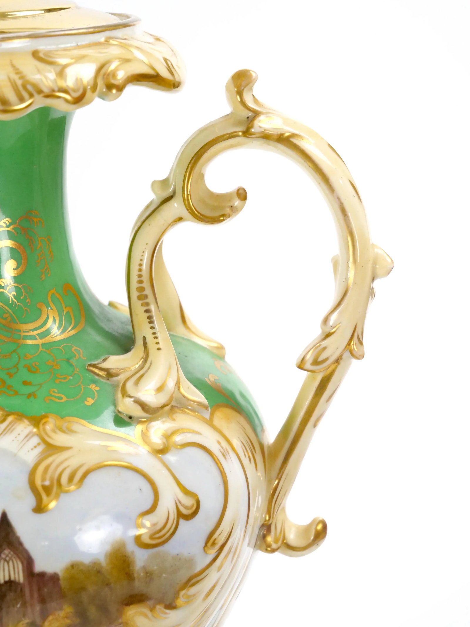 Early 20th Century Royal Worcester Hand-Painted and Gilt Porcelain Table Lamps - 7