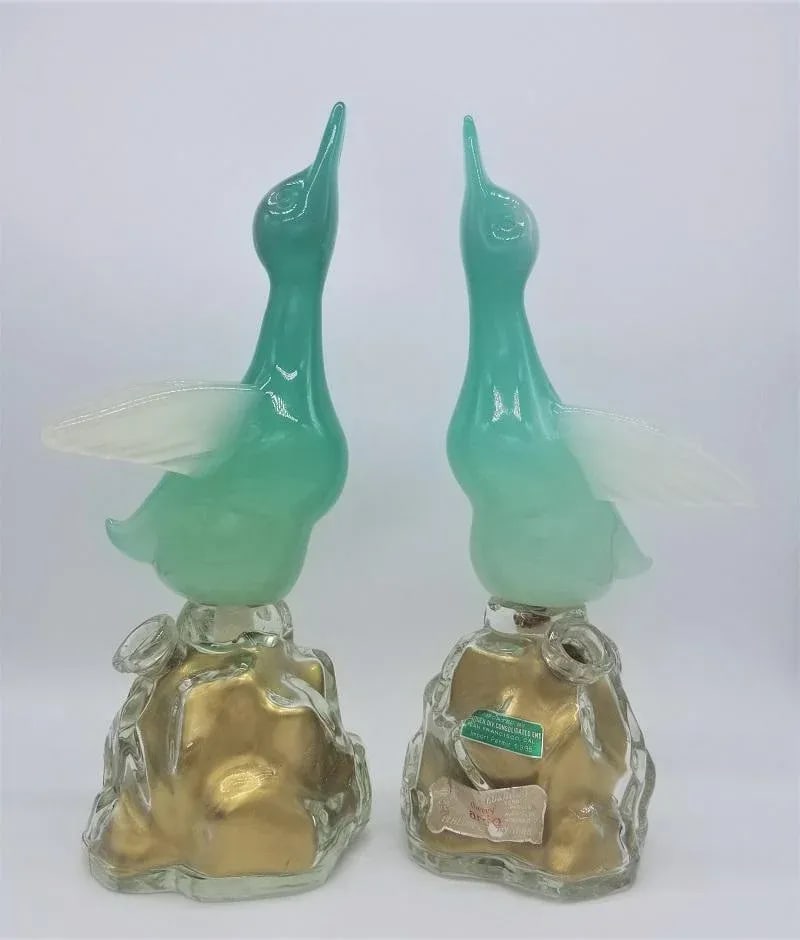 1960s Archimede Seguso Alabastro Murano Glass Bottles-a Pair - 13