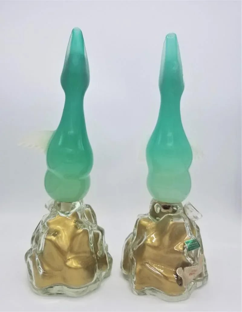 1960s Archimede Seguso Alabastro Murano Glass Bottles-a Pair - 2