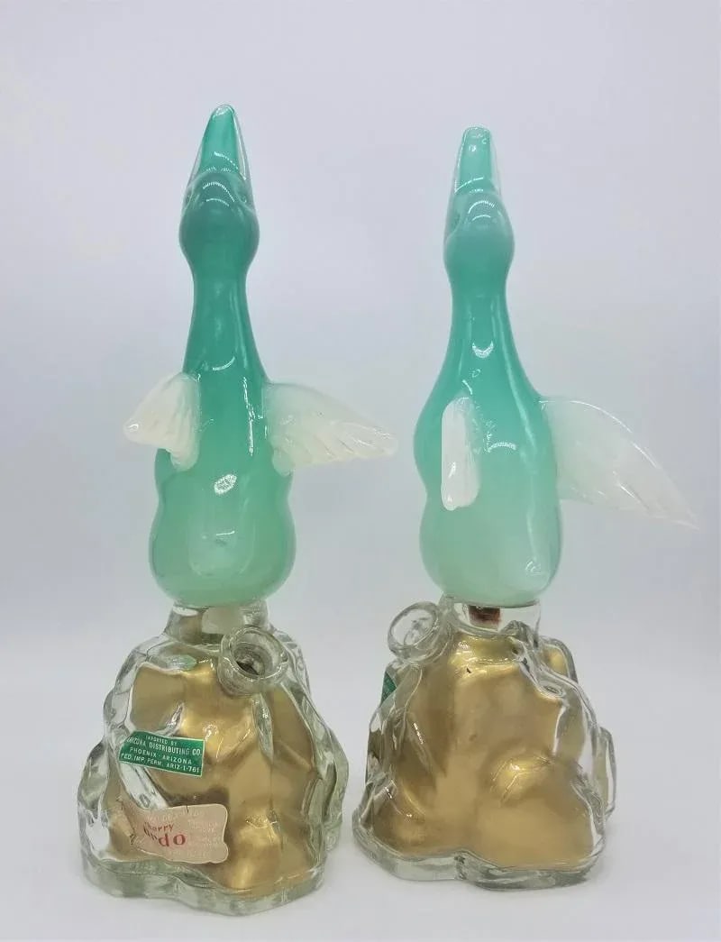 1960s Archimede Seguso Alabastro Murano Glass Bottles-a Pair - 4