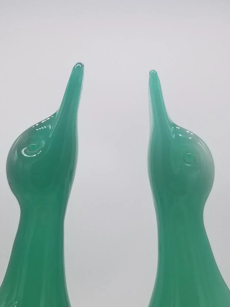 1960s Archimede Seguso Alabastro Murano Glass Bottles-a Pair - 9