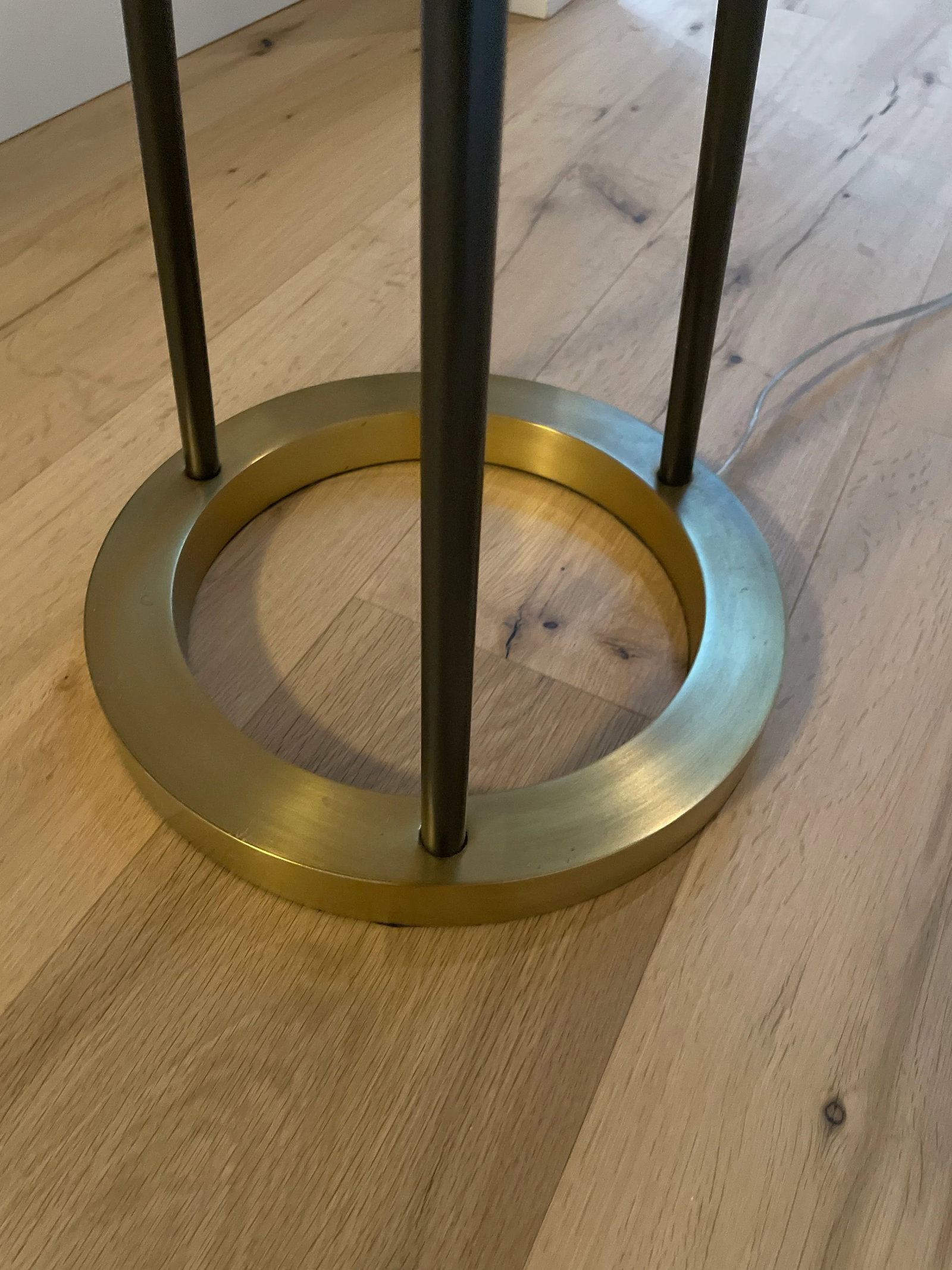 Haley Black & Brass Floor Lamp with Black Shade - 2
