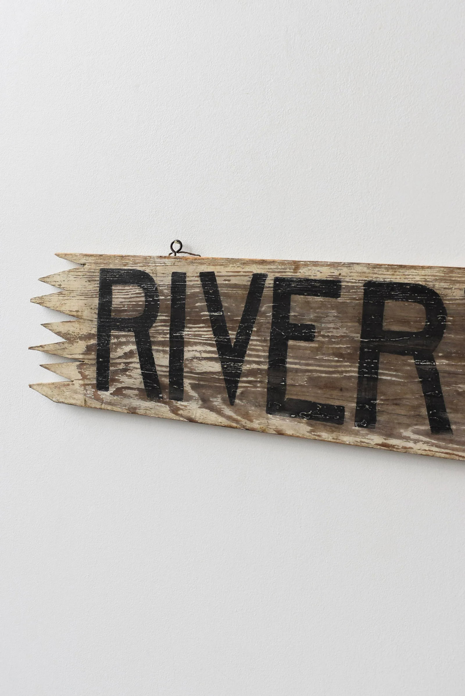 Antique Hand-Painted Wood "Riverwae" Sign, Circa 1920s - 4