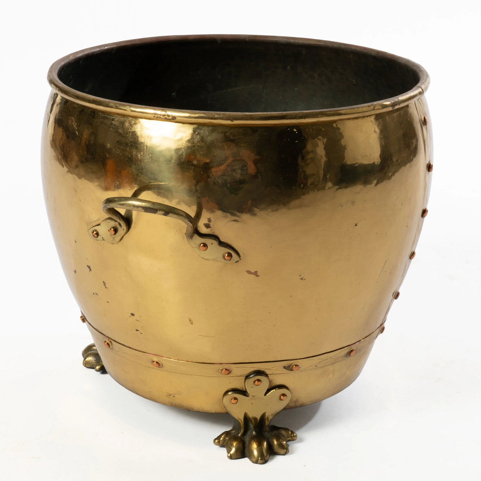 Early 20th Century English Brass Paw Foot Jardiniere - 10