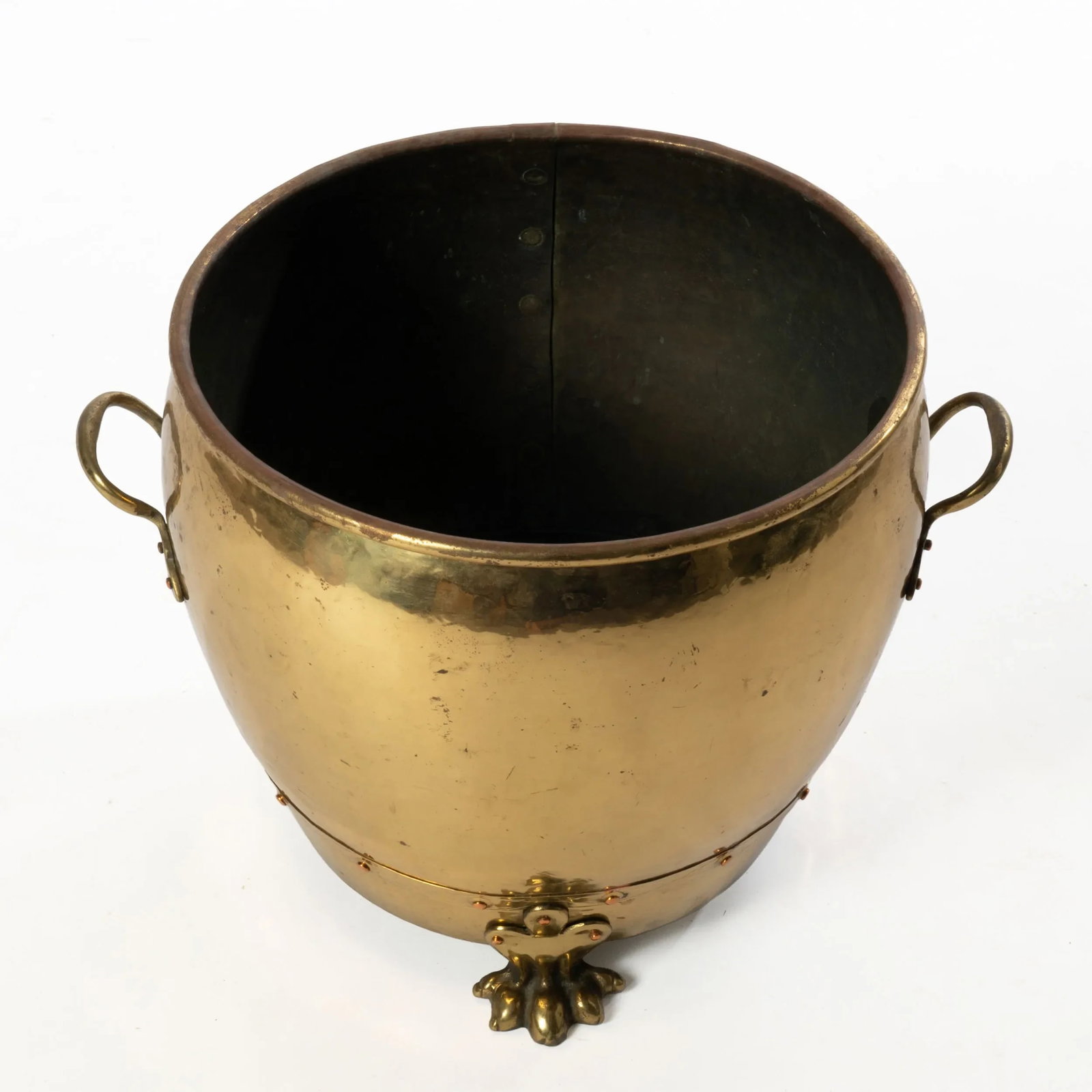 Early 20th Century English Brass Paw Foot Jardiniere - 2