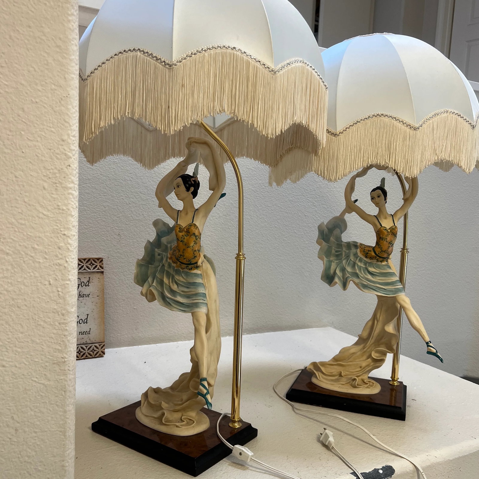 Pair of Vintage Limited Edition Bonnyboy Ballerina Dancer Figurine Lamps - 2